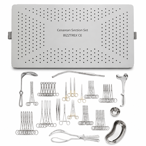 Ensemble d'instruments chirurgicaux pour césarienne en acier inoxydable, manuel, haute qualité, certifié MOL, avec boîte par Java Surgical - Product Image 1