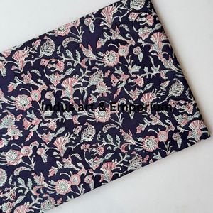 Tela de Algodón Cambray Estampada a Bloques 60x60, Tela de Algodón con Estampado Tradicional Jaipuri - Product Image 4