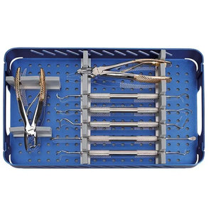 WORLD PRECISION SURGICAL Dental Orthodontic Instrument Kit WPS-DOK Stainless Steel <b>Pliers</b> <b>Set</b> Braces Adjustment Tools Blue Tray - Product Image 2