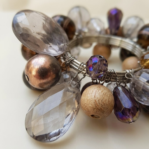 Anneaux de serviette en fer perlé et cristal, faits à la main, design élastique, luxe |   Décoration de table, porte-serviettes décoratif pour mariage, décoration de salle à manger, décoration de la maison - Product Image 4