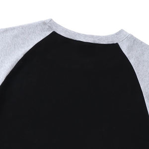 T-shirt en coton et élasthanne 240 GSM pour femme, manches raglan, col rond, coupe courte, décontracté, été, pour adultes et enfants, toutes tailles - Product Image 6