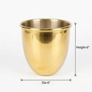 Modern Hanging Plain Metal Flower <b>Pot</b> <b>Oval</b> Pattern Electro Plated Durable Lightweight Medium Capacity for Desktop/Tabletop - Product Image 2