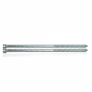 PDC <b>Double</b> <b>Ended</b> Metric/Inch Wood <b>Screws</b> M6-M12 Slotted Head Partial Thread Class 4.8 & 6.8 Zinc Plated Carbon Steel DIN - Product Image 1