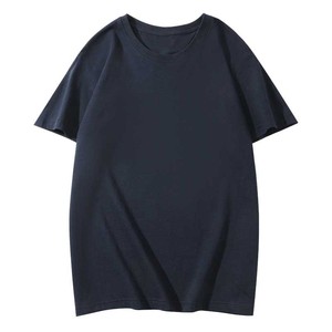 เสื้อยืดคอกลมแขนสั้นผู้ชายผ้าฝ้าย 100% สีทูโทน สกรีนโลโก้ด้านหน้าตามแบบ OEM ระบายอากาศได้ดี แห้งเร็ว เหมาะสำหรับออกกำลังกาย - Product Image 3