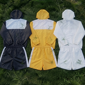Men's Summer Windbreaker Shorts Sets Breathable Quick Dry Lightweight Rain Zipper Fly Outdoor <b>Wind</b> <b>Breaker</b> Two Piece Suit - Product Image 2