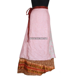 2026 Magic Bikini Cover Wear Silk Beach <b>Wrap</b> <b>Skirt</b> Wholesaler of Two Layer Block Print <b>Wrap</b> Around <b>Skirts</b> and Dresses Cover up - Product Image 3