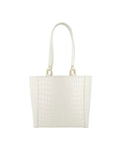 Sac fourre-tout à bandoulière en cuir véritable pour femme, motif alligator marron, grande capacité, haute qualité, avec deux poignées et sangles, collection 2026 - Product Image 5