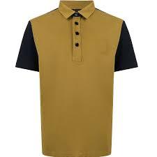 Camiseta Polo de Dos Tonos para Hombre Micah Corp, Color Amarillo Mostaza, Tejido Piqué, Logotipo Personalizado - Product Image 2