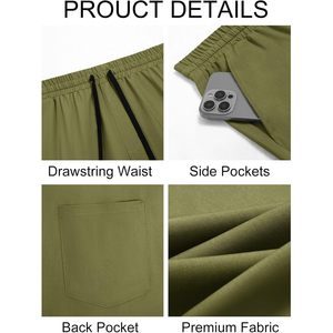 2025 hommes décontracté lin plage été salon pantalon léger cordon taille élastique pantalon Anti-rides plaine teint - Product Image 2