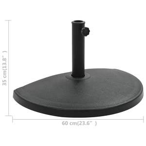 Base de sombrilla de poliresina de alta resistencia en negro, soporte estándar para sombrillas y bases de patio - Product Image 6