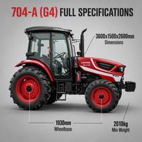 4WD Landwirtschaftlicher Traktor DMC704 mit Luftbremse, Zwei Hydraulikanschlüssen und Doppelgeschwindigkeits-Zapfwelle