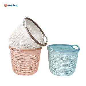 Hokori 5132 Plastic Storage <b>Basket</b> – Strong Woven Design <b>with</b> Built-In Carry <b>Handles</b> - Product Image 4
