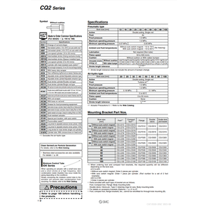 Cylindre compact SMC CDQ2B25-15DZ pièces pneumatiques - Product Image 1