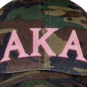 Gorra de Béisbol de Camuflaje con Letras AKA, Ajustable, de Algodón, con Bordado Rosa, para Mujeres, Estilo Sororidad Griega - Product Image 6