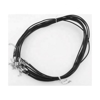 Collar de cordón de 1,5mm de cuero genuino de estilo bohemio, patrón de Animal brillante Negro para ocasiones de aniversario de niños, moda