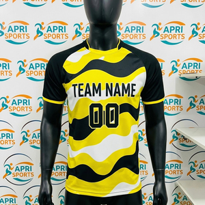 เสื้อฟุตบอลผู้ชายสั่งทำพิเศษจากวัสดุทนทานสำหรับผู้ใหญ่ ชุดกีฬาคุณภาพดี ผลิตจากโพลีเอสเตอร์ 100% - Product Image 2