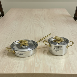 Juego de Utensilios de Cocina de Acero Inoxidable con Acabado de Cobre Forjado a Mano, Asas Ornamentadas, Calidad Profesional, Ecológico, Estilo Europeo - Product Image 6