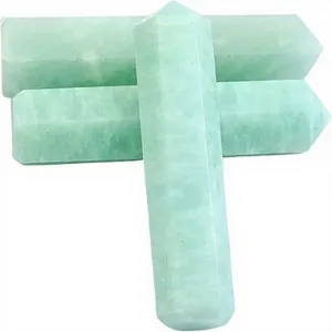 Amazonite naturelle à pointe unique polie, cristal vert, pierre précieuse, fournisseur en gros ALIZA AGATE Crafts - Product Image 3