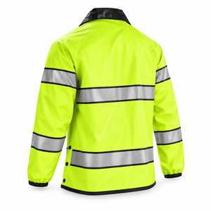Gilet de sécurité réfléchissant personnalisé haute visibilité J. ARTHUR avec logo sur mesure, fermeture éclair élastique sur le devant, vêtements de travail pour hommes EN ISO 20471 - Product Image 6