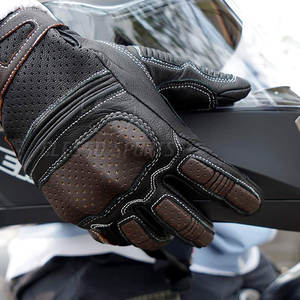 Gants de moto pour hommes, gants de conduite en cuir, antidérapants, respirants, durables, protection, gants de conduite en cuir pour hommes - Product Image 3