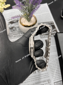 Reloj de Pulsera Modelo Slim Iced Out de Acero Inoxidable con Diamantes de Moissanita, Estilo Hip Hop Unisex, Diseño de Lujo, Regalo - Product Image 5