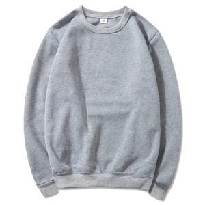 <b>Pink</b> Crew Neck Pullover <b>Sweatshirt</b> Unisex Regular Fit Solid Color Knitted 100% Cotton Casual Autumn Wear - Product Image 6