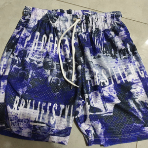 Men's Custom Sublimated Basketball Shorts Double-<b>Layer</b> Mesh Printed Breathable Embroidery Summer Basketball Mesh Shorts - Product Image 1