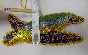 Adorno Navideño Colgante de Acrílico Hecho a Mano con Forma de Caballito de Mar Dorado, Adorno Decorativo de Alta Calidad para Árbol - Product Image 6