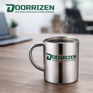 Mug de camping en acier inoxydable avec logo personnalisé, réutilisable, écologique, tasse à café de voyage en plein air, randonnée - Product Image 2
