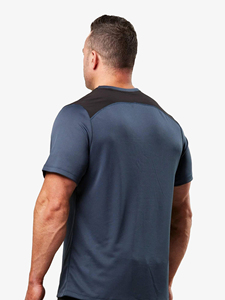 T-shirt en coton uni pour homme, personnalisé avec logo, manches courtes, poids lourd, vente en gros - Product Image 2
