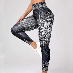 Leggings de yoga unisexe à sublimation couleur unie – Meilleure qualité, taille élastique, vente chaude - Product Image 3