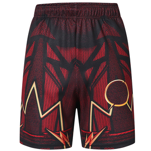Pantalones Cortos Deportivos para Hombre con Patrón Geométrico, Cintura Elástica, Secado Rápido, Tejido de Poliéster, Corte Atlético de Tiro Medio - Product Image 3