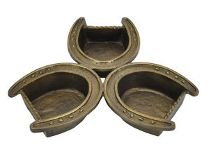 Juego de 3 Cuencos y Platos Decorativos, Accesorios de Mesa, Recipientes para Nueces, Galletas y Dulces, Juego de Regalo, Acabado Antiguo en Latón - Product Image 2