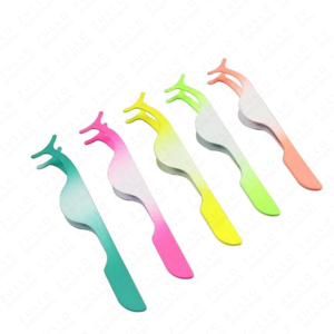 Custom Logo Stainless Steel Eyelash Extension Tweezers Set Precision Pointed Tip Lash Applicator <b>Tools</b> for Professionals - Product Image 5