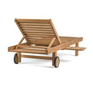 Modern Teak Wood Sun Lounger Adjustable Outdoor Pool Chair Patio Garden Lounge Bed Furniture - Product Image 4