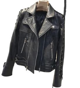 <b>Ladies</b> <b>Black</b> Real Lambskin Leather Coats Large Size Women Autumn Winter New Faux Leather <b>Jacket</b> Plus <b>Velvet</b> Slim Long <b>Ladies</b> - Product Image 6