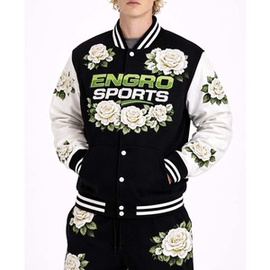 varsity <b>jacket</b> floral varsity <b>jacket</b> custom varsity <b>jacket</b> embroidered varsity <b>jacket</b> streetwear <b>jacket</b> Custom Floral Varsity - Product Image 5