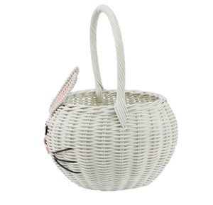 Cute Bunny Shaped Rattan <b>Storage</b> <b>Basket</b> With Handle For Children's <b>Toy</b> <b>Storage</b> - Product Image 4