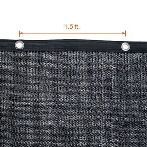 70% telo parasole con occhielli neri per tende da sole copertura per piante serra fienile piscina pergolato - Product Image 5