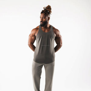 <b>Men's</b> Tank Top Cotton <b>Gym</b> Fitness Sleeveless <b>Vest</b> Ribbed Muscle Wear Custom Running Tops <b>for</b> <b>Men</b> Athletic Shirt Sportswear - Product Image 3
