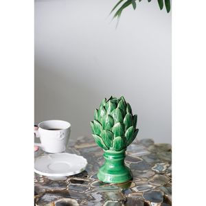 Juego de 2 centros de mesa pequeños verdes de 4x4x7.5'' con diseño de alcachofa floreciente Helsa para bodas y decoraciones de mesa - Product Image 6