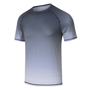 Chemise en jersey de soie/coton à manches courtes pour homme, coupe classique, séchage rapide, idéale pour la gym, la plage et les activités sportives (vente en gros) - Product Image 2
