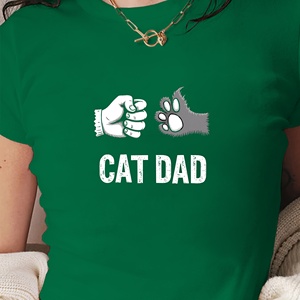 Camiseta corta de moda CAT DAD para mujer - Product Image 2