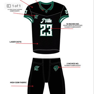 Ensemble d'uniformes de football américain pour enfants, manches courtes avec motif animalier, technique de sublimation pour les saisons d'été et d'hiver - Product Image 1