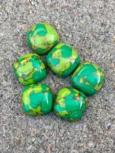 5 cabujones de turquesa Mojave verde, piedras preciosas con forma de cojín, piedra suelta natural para la fabricación de joyas - Product Image 6