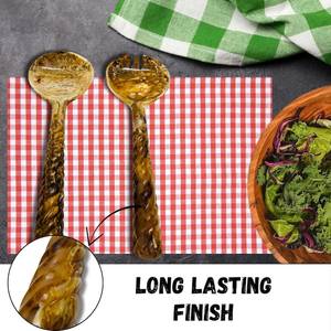 Ensemble de 2 pinces à salade en résine, cuillères à mélanger et à servir à long manche de 31,75 cm pour salades, cuisine et essentiels de cuisine - Product Image 2