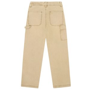 Pantalon de travail unisexe kaki coupe décontractée, multi-poches, jambe droite, style cargo, décontracté, pour l'extérieur - Product Image 2