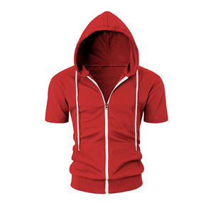Sudadera con Capucha y Cremallera de Manga Corta para Hombre, Transpirable, para Entrenamiento de Golf, Ropa Deportiva de Alto Rendimiento, Prenda Exterior con Capucha para Deportes Matutinos - Product Image 1