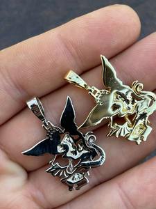 จี้พระอัครเทวดามิคาเอลแบบฮิปฮอปสั่งทำจากโรงงาน ประดับเพชรทองเหลือง สำหรับสร้อยคอ ชุบทองคำขาว 14k หรือโรเดียม เครื่องประดับผู้ชาย - Product Image 2