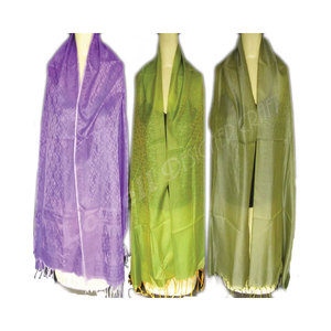 Buy Polyester Indian Twill Silk Scarf Long Jacquard Logo Stole for Summer and Winter Customizable Fans Scarf Online Shopping - Product Image 5